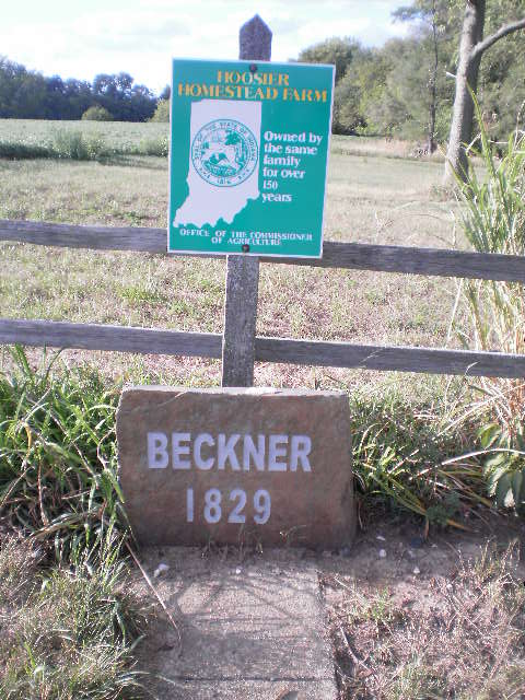 Hoosier Homestead Beckner Family