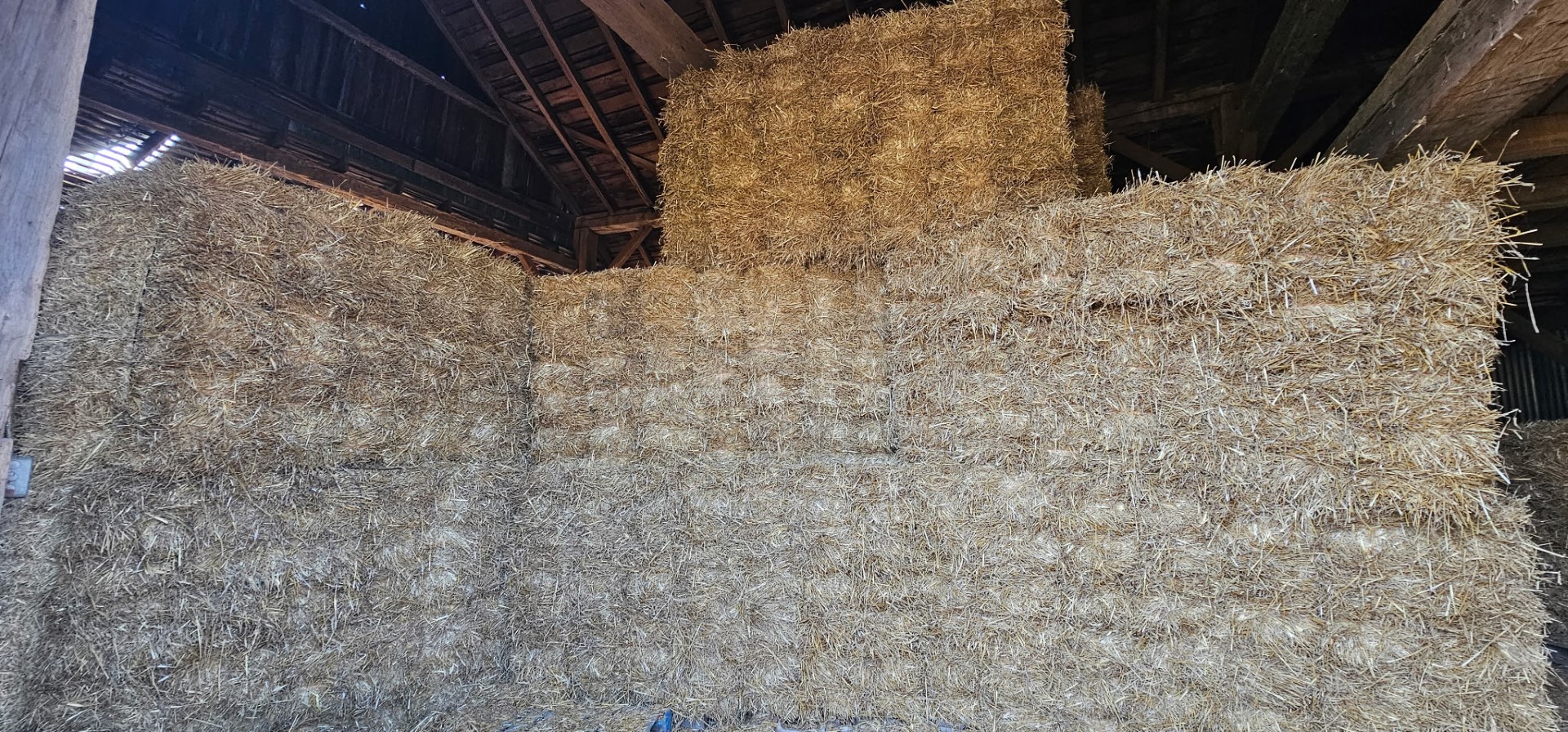 Pile of straw bales